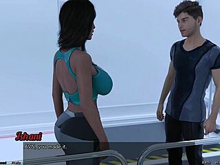 Stranded in space, planning hardcore fucks with busty Indian milf