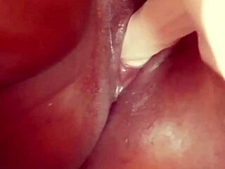 Ebony Solo Masturbation with a Dildo Goes Wild and Viral