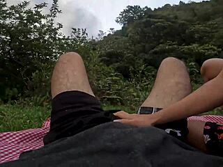 I Can't Believe It! Picnic with My Sexy Best Friend in a Dress Ends with My Cock in Her Tight Pussy, Real Homemade Video!