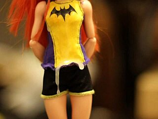 Batgirl Doll DC Tied Up for Cum Shower Blowbang