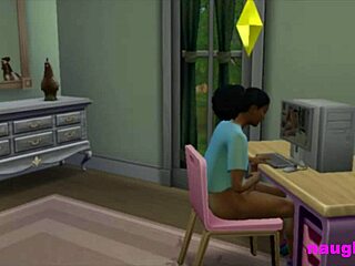 Futa roommate caught jerking gets assfucked by girl in garage