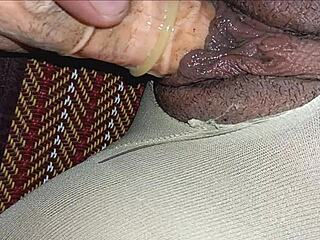 Double Creampie in Her Tight Shaved Pussy During Intense Fuck