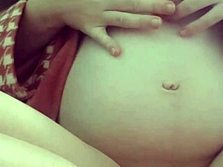 hey, wanna see my pregnant girlfriend masturbate her pussy solo?