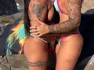 Me and my friend craved cock and cum, so we hunted while husbands drank!