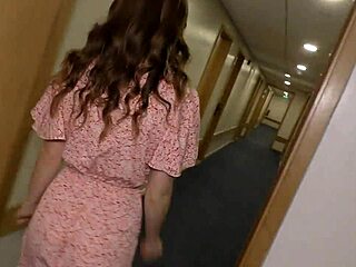 Katie Cooper hunts big black cock in hotel lobby. Bareback interracial pounding with girl next door shakes the room.