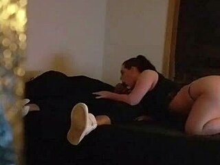 Amber's warm mouth works magic on rookie cameraman