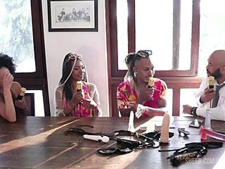 We face prejudice for our size and enjoy public sex in sheer red lingerie