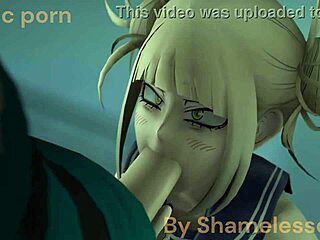 Toga and Deku share intimate kissing moments leading to monster cock blowjob and creampie cumshot