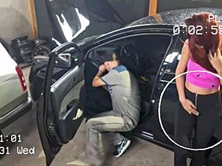 Redhead amateur takes car to mechanic and gets fucked