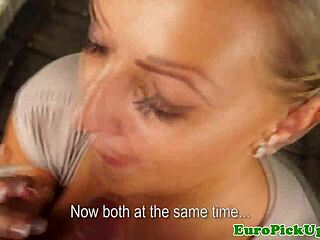 picked up euro babe and she got her tits out in pov flashing