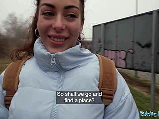 Public Agent - She Swallows His Big Cock Deep After Losing Game Outdoors