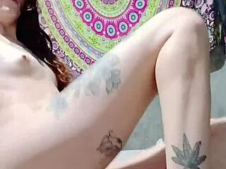 Skinny Old Femdom Calls You Cuckold to Jerk Off While She Does Assfucking and Anal