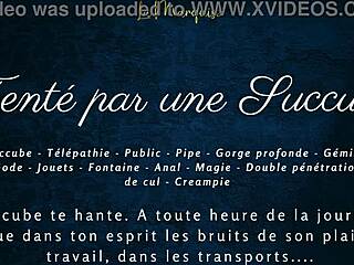 Tempted by a succubus with French dirty talk in public anal