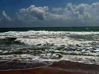 gorgeous teen agnes bathes naked body in ocean with sensual groping