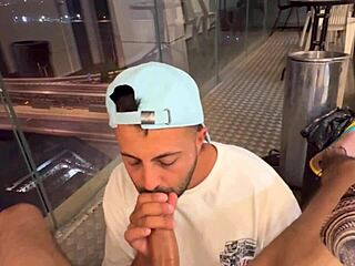 Massive Middle Eastern Cock Gets Sucked on Balcony, Insane!