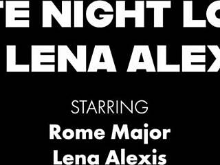 late night, lucky rome major fills lena alexis up in interracial fuck