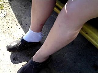 Zeraphine73 Shows Off Sexy Feet in Car Fetish Scene