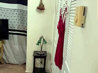 Stepmom busts stepson jerking off using her worn panties.