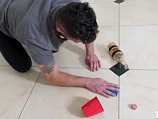 Cherie Deville rides huge cock in kitchen