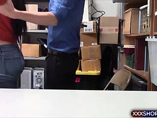 Cute Brunette Teen Shoplifter Caught and Fucked Hard in Shop