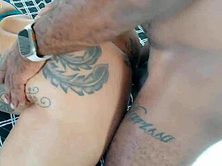 in an adult game, a friend prepares her ass for a hard fucking and creampie