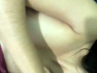 Caught my friend with his girlfriend, joined for a wild threesome! Double vaginal and creampie in her tight ass!