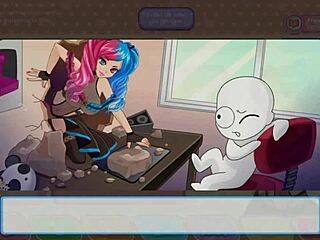 Søt anime-blondine på date i usensurert hentai-crush del 3