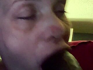 making my big guy happy with sloppy ball licking and wild interracial pounding.