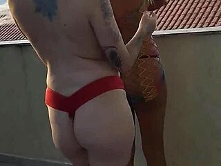 brazilian gushi and ski get close during steamy photo session