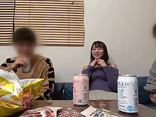 She’s got cute nipples perked up, going wild on her ex’s pounding.