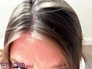 British Teen in Polo Shirt Sucks Cock Before Hard Fucking