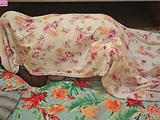 So, this couple got caught banging under sheets, all anal action