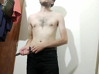 Feeling cute in the bathroom, should I delete this skinny big cock clip?