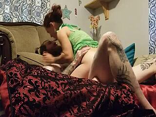 Wow! Fiancés Fucking Hard with Petite Redhead Riding Cock in Wild Action!