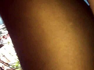 Oh damn, this brazilian wife got her tight ass pounded in the woods