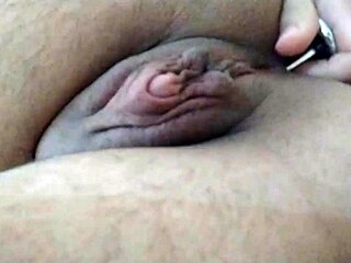 He teased with an anal plug before intense crossdressing play