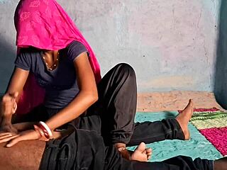 Desi Bhabhi in black salwar bangs teacher hard