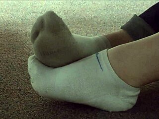 Dirty Socks Hidden Under Sneakers Caught on Camera