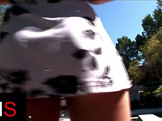 Hej, poglej to kurbo, ki vzame dva ogromna kurca v obe luknji!