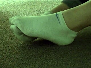 Dirty Socks Hidden Under Sneakers Caught on Camera