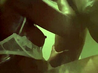 Sucking shoe plug right by the fridge, so wild