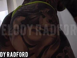 Slutty Melody Radford Twerking and Teasing with Shaved Pretty Body. Her Tattoo and Spreading Moves Drive Wild.