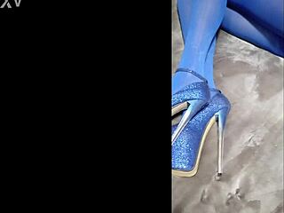 milf with perfect body, pantyhose, and eight-inch heels, damn!