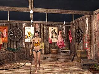 Fallout 4 teen brunette teases in slutty outfits for attention
