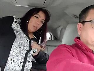 Getting FUCKED by a Stranger in the BACKSEAT While My Love Drives