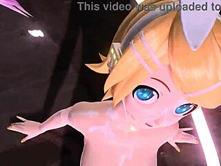 Hatsune Miku Rin Luka in Full Nude Bunny Costume Domination