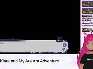 Vtuber Lewdneko Explores Kiara’s Ara Ara Adventure with Oral Hentai Action Part 1
