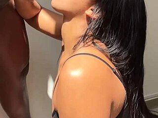 Latina Amateur Enjoys Neighbor’s Big Black Cock