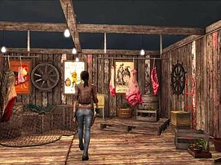 Fallout 4 teen brunette teases in slutty outfits for attention