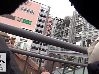 japanese amateur babe with big tits gets creamy in full action